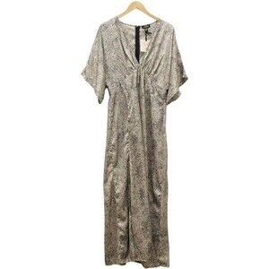 NWT QED London Animal Print Kimono Sleeve Maxi Dress Women’s Size 10 US | 14 UK
